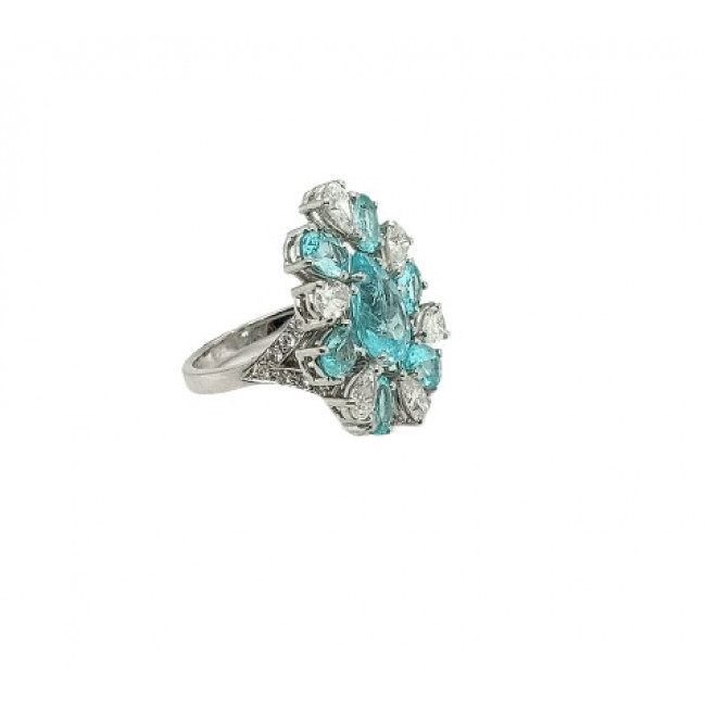 Anel de Paraiba Mix com Brilhante 