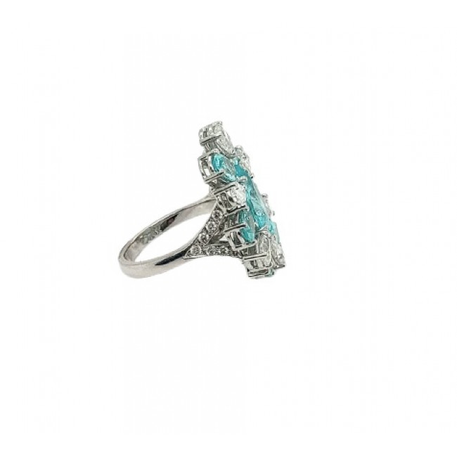 Anel de Paraiba Mix com Brilhante 
