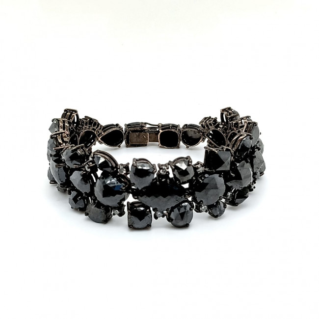 Pulseira Brilhantes Black e Branco 