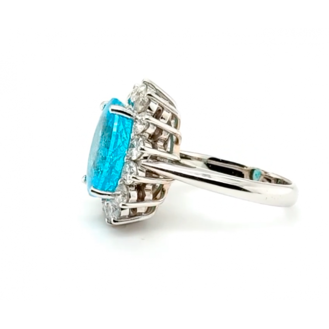 Anel Paraiba com Brilhantes 