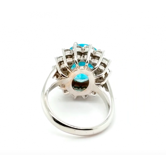 Anel Paraiba com Brilhantes 