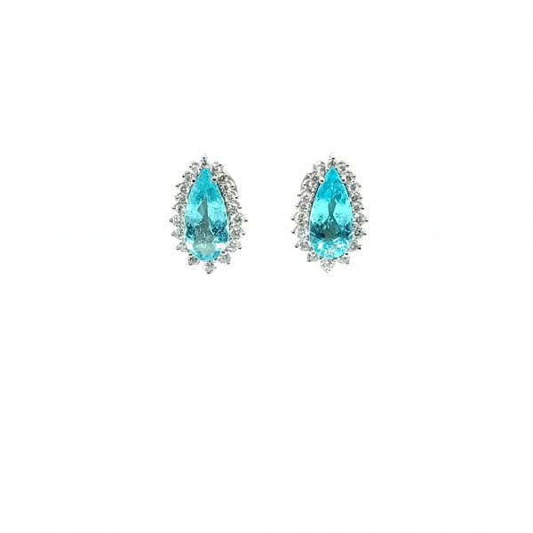 Brinco Paraiba com Brilhantes 
