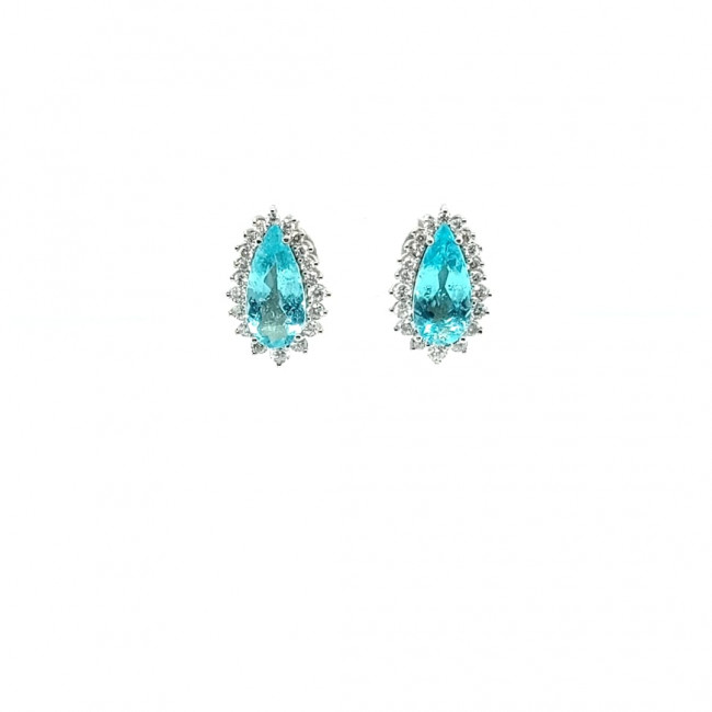 Brinco Paraiba com Brilhantes 