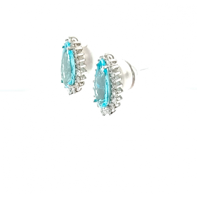 Brinco Paraiba com Brilhantes 