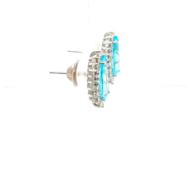 Brinco Paraiba com Brilhantes 