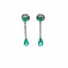 Brinco Esmeralda com Brilhantes 
