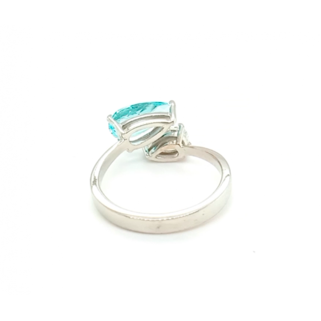 Anel Paraiba Gota com Brilhante Gota 