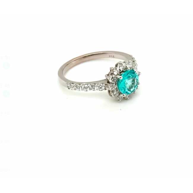 Anel Paraiba com Brilhantes 