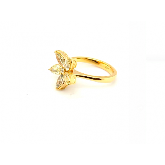 Anel Fancy Yellow Flor 