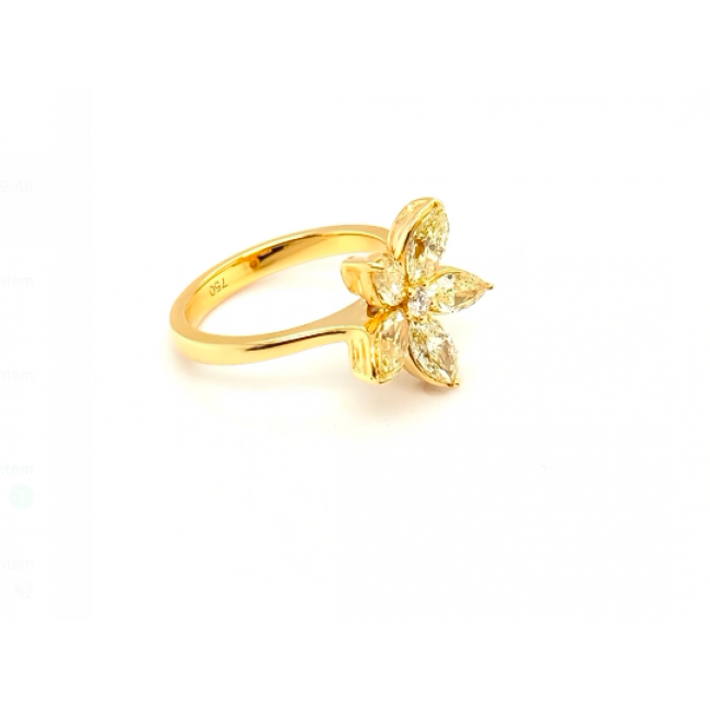 Anel Fancy Yellow Flor 