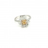 Anel Fancy Yellow com Brilhante White 