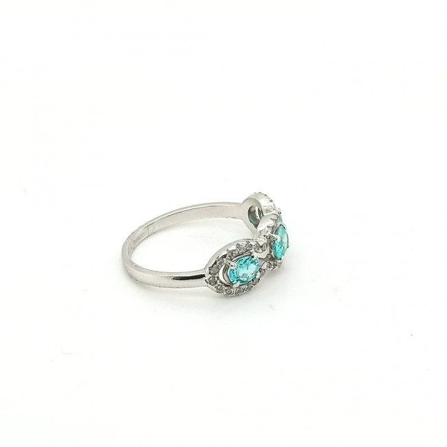 Anel de Paraiba com Brilhantes 