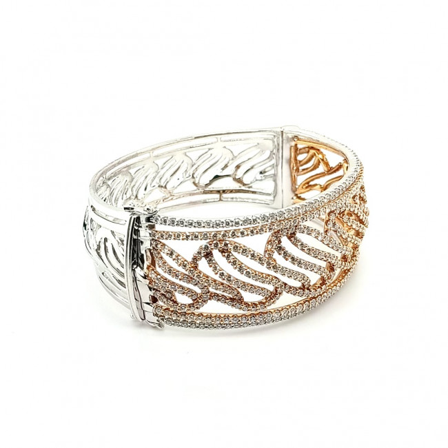 Pulseira de Ouro com Brilhantes 