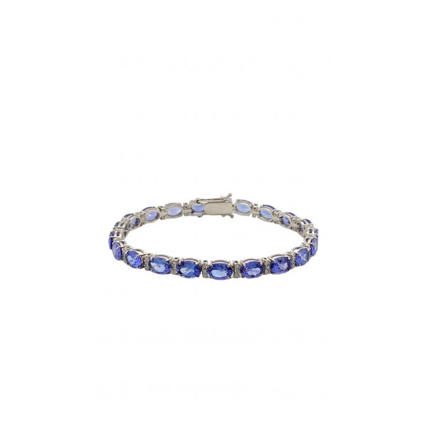 Pulseira de Tanzanita com Brilhante